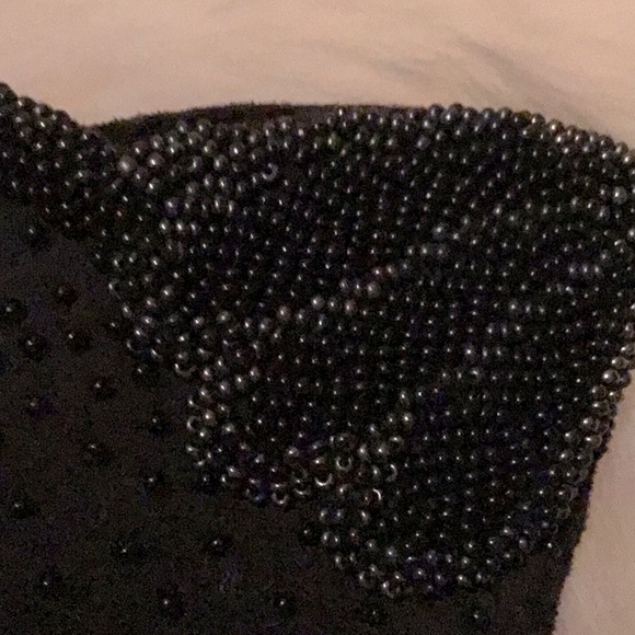 Vintage 50’s Black Beaded Gloves - Picture 6 of 8